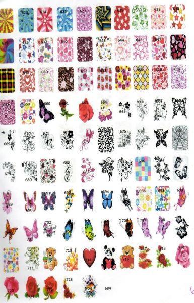 ADESIVOS PARA UNHAS-PÁG.06 - CARTELA COM 12 ADESIVOS