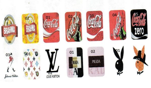ADESIVOS PARA UNHAS-PÁG.13 - CARTELA COM 12 ADESIVOS