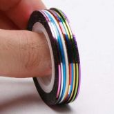 FITA ADESIVA PARA DECORAÇÃO-EMBALAGEM COM 10UNID. CORES SORT