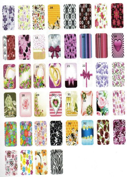 ADESIVOS PARA UNHAS-PÁG.17 - CARTELA COM 12 ADESIVOS