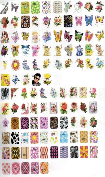 ADESIVOS PARA UNHAS-PÁG.04 - CARTELA COM 12 ADESIVOS